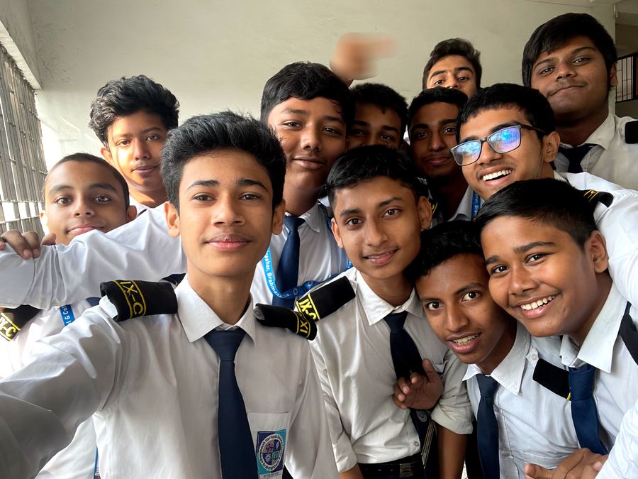 Siyamul Haque with friends, group photo